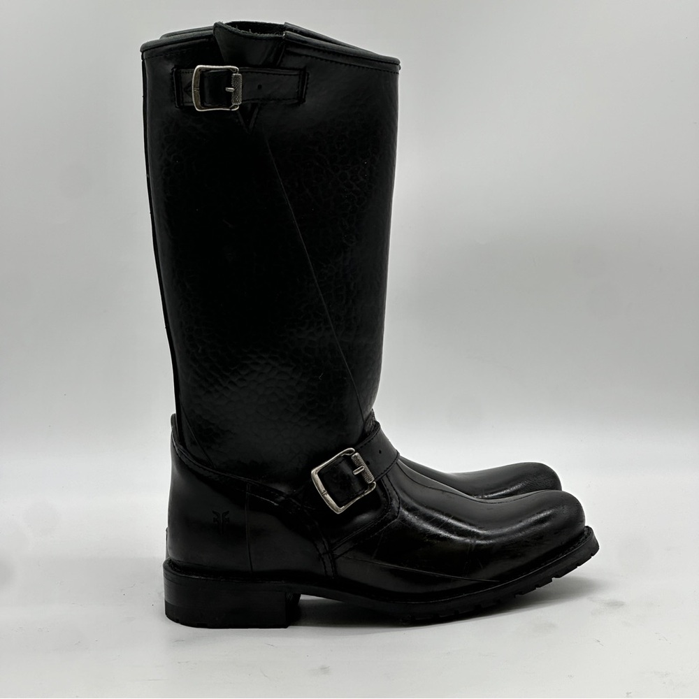 Frye Rubber Fur Lined Moto Boots. Size 7.5